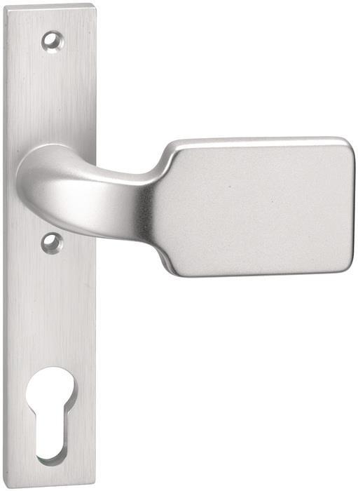 EDI Lock case handle 1317/1020 aluminium F1 Mounting M12 cranked (Door handle)