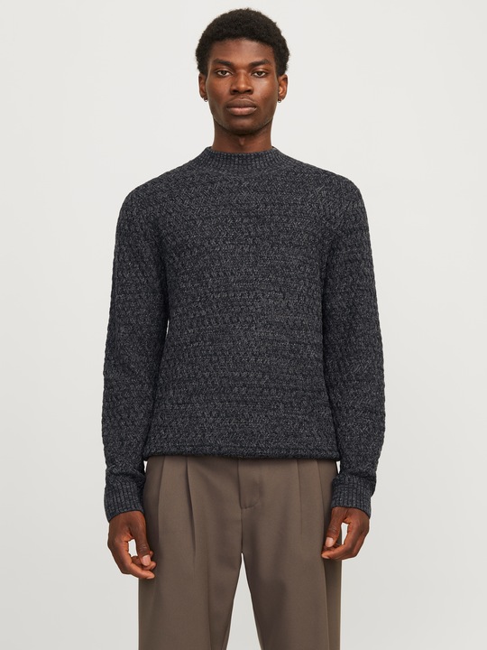 Actual product image Jack & Jones Plain knitted jumper with round neck Knitted jumper with round neck (L)