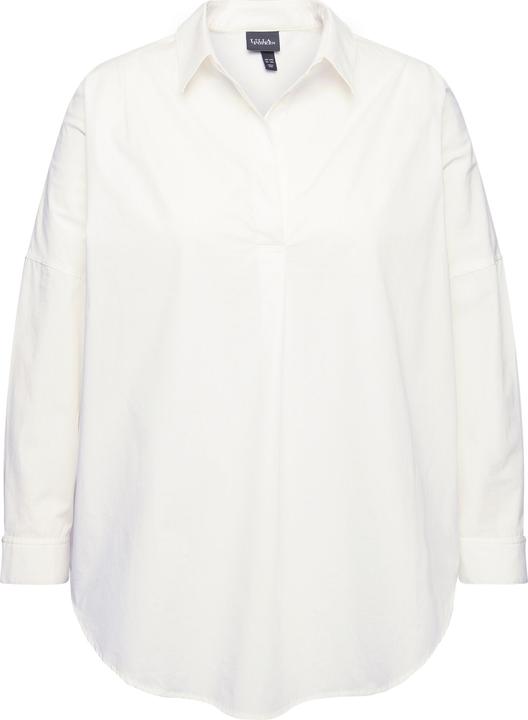 Immagine prodotto Ulla Popken Blusa dal taglio oversize con pieghe, collo da camicia e maniche lunghe (54)