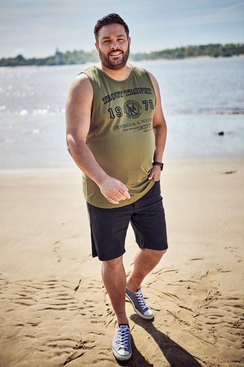 Produktbild Men+ Tanktop, Unterhemd, Print, Rundhals (7XL)