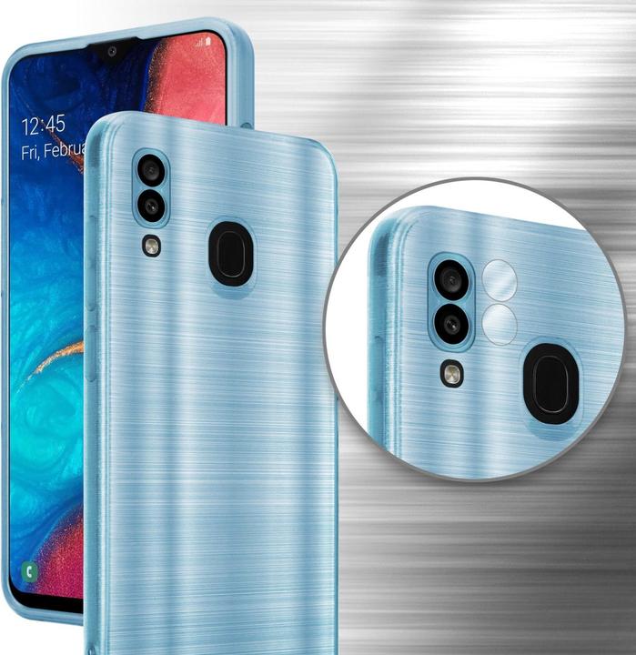 Actual product image Cadorabo Case for Samsung Galaxy A20 / A30 / M10s in TPU Brushed Camera Protector LM160 Style (Samsung Galaxy A20, Samsung Galaxy M10s, TCL A30)