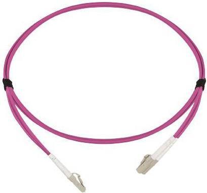 HellermannTyton Konfektioniertes Lichtleiterkabel 50/125 um OM4 Duplex LC - LC 1m (0.26 m)