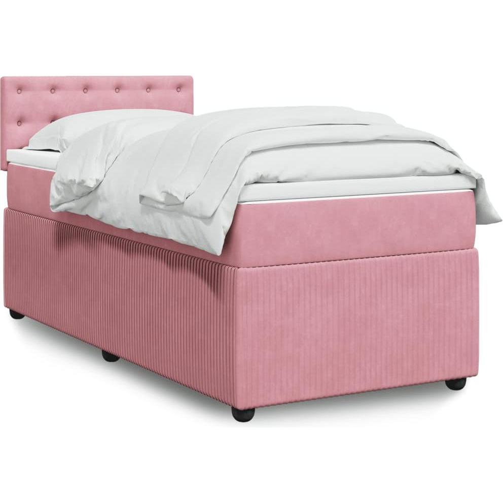 VidaXL, Bett, Bo x springbett mit Matratze 90 x 200 cm Samt (90 x 200 cm)