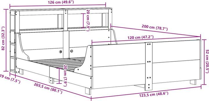 Image du produit vidaXL Bettrahmen (120 x 200 cm)