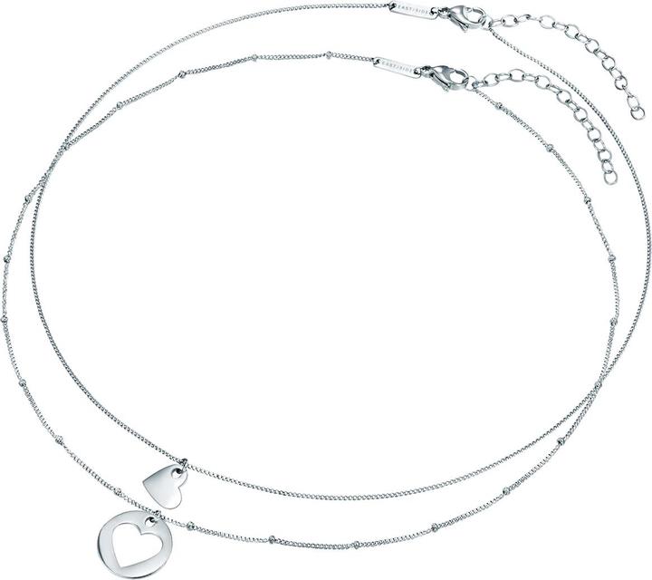 Immagine prodotto Eastside Cuore da donna in acciaio inox argento 40,0/45,0 cm di catena base + 5,0 cm di estensione - 29746 (Acciaio inox 100%)