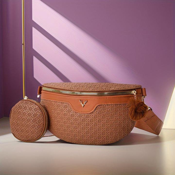 Produktbild Only-Bags.Store Zweiteiliges Hirschdekor Modische Brusttasche Crossbody Bag Set