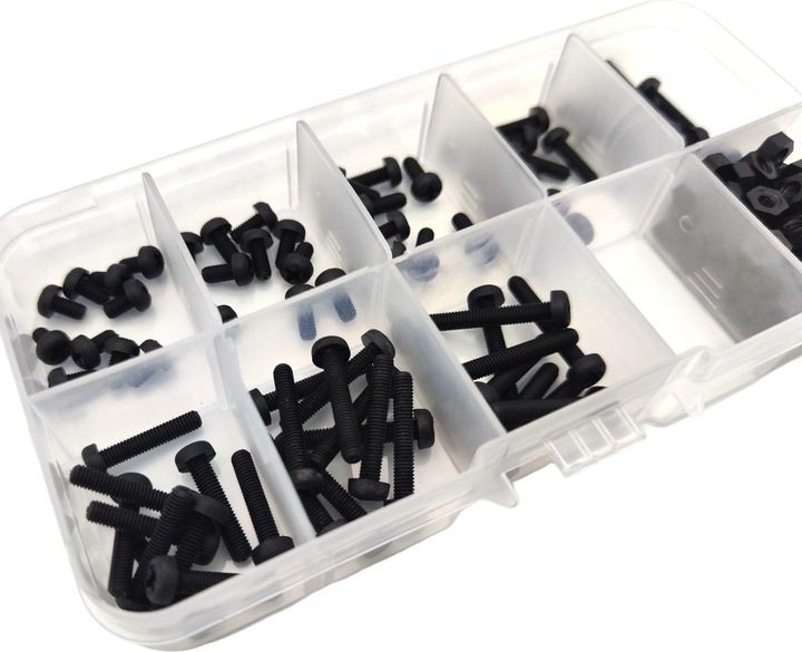 Immagine prodotto Purecrea Assortimento di viti M3 in nylon nero 160pz