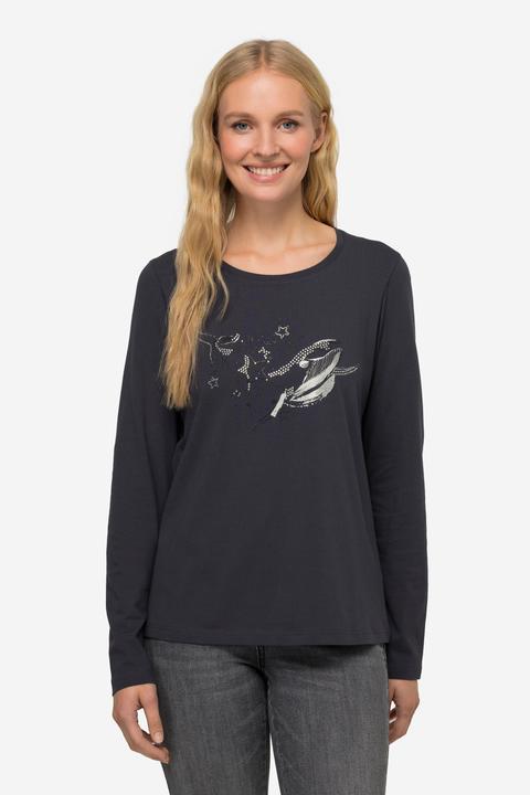 Image du produit Laurasøn T-shirt à motif baleine, col rond et manches longues (S)