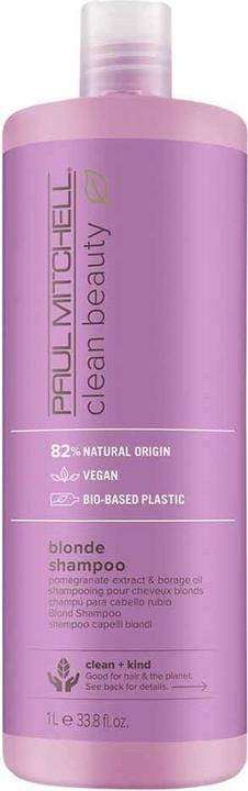 Actual product image Paul Mitchell Clean Beauty Blonde Shampoo 1000 ml (1000 ml, Silver shampoo)