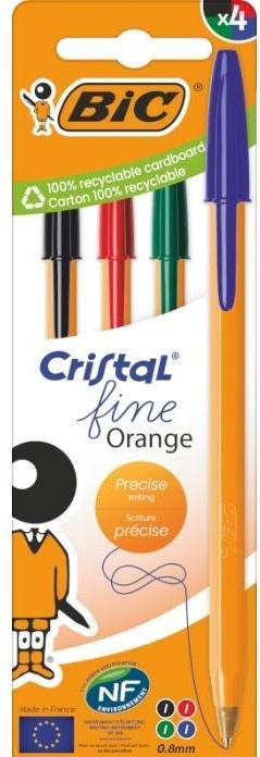 Image du produit Bic Orange Fine Cristal Stift 4er-Mix (4x)