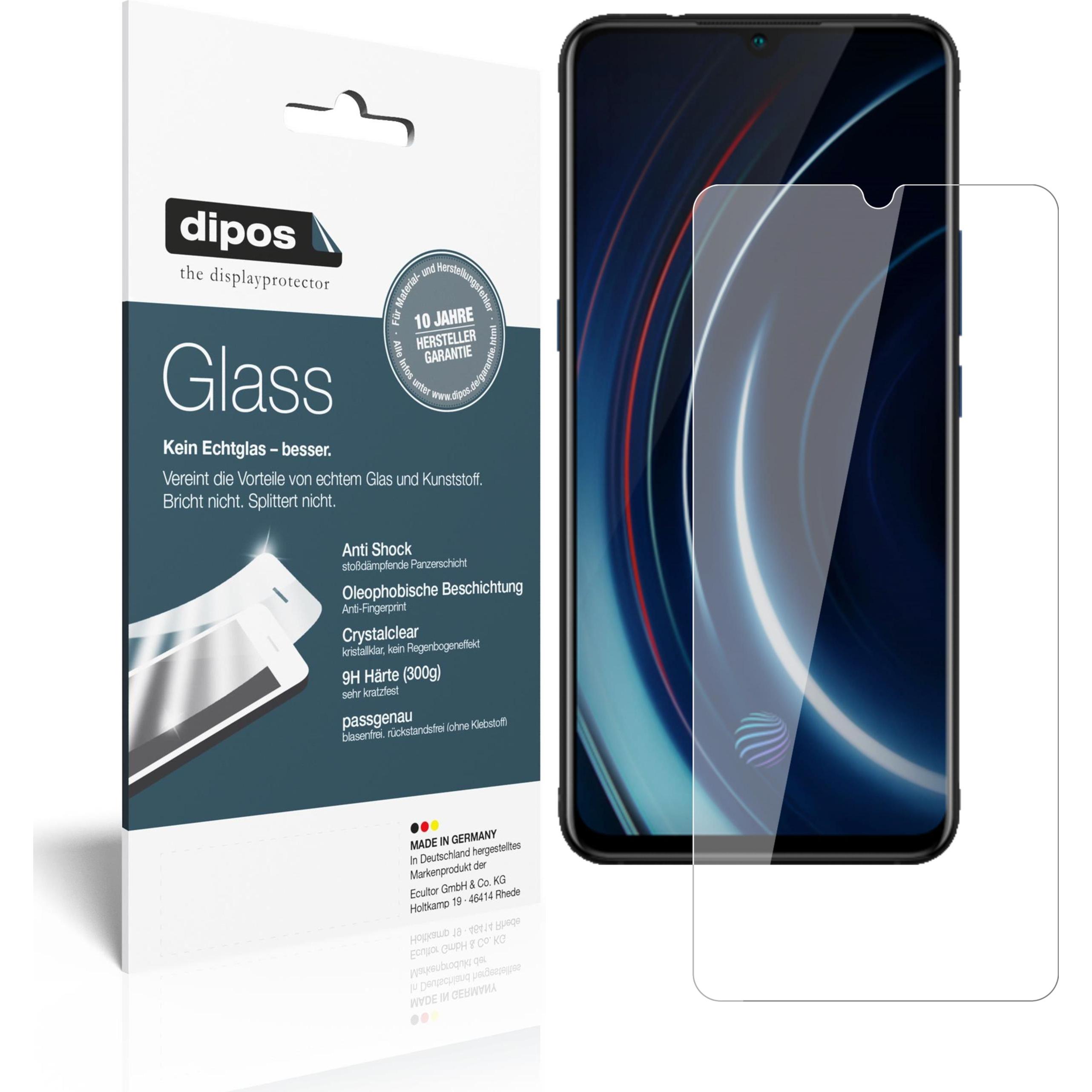 Dipos Displayschutz Anti-Shock (2 Stück, Vivo IQOO), Smartphone Schutzfolie, Transparent