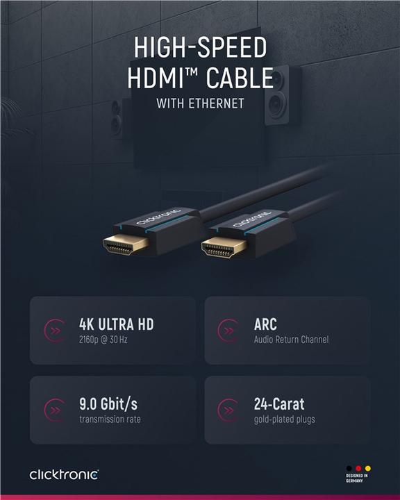 Image du produit clicktronic HDMI (Typ A) — HDMI (Typ A) (12.50 m, HDMI, 2.0)