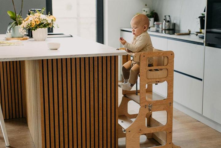 Image du produit Duck Woodworks klappbarer Lernturm und Hochstuhl