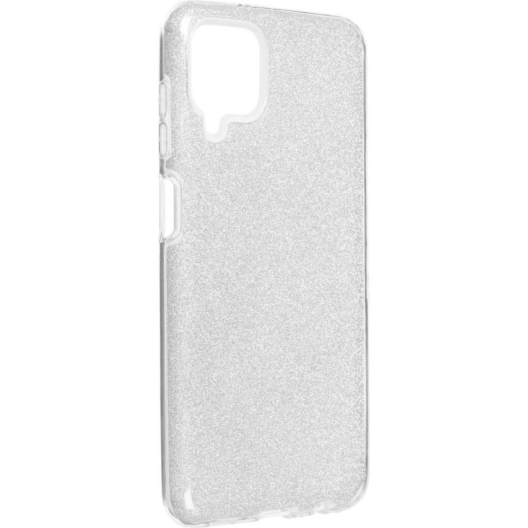 König Design Handyhülle für Samsung Galaxy A12 Schutzcase Cover Bumper Schale Glitzer Silber (Samsung Galaxy A12), Smart...