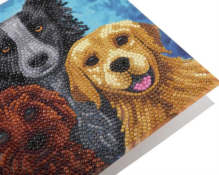 Actual product image Craft Buddy Dogs, 18x18cm Crystal Art Card
