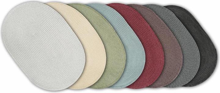 Actual product image Continenta Oval placemat, taupe (45 x 31 cm)