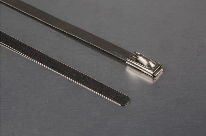 Actual product image RS PRO Cable tie stainless steel 201x4,6 (Metal cable ties, 200 mm, 100 pcs.)