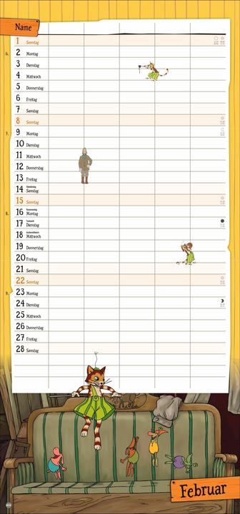 Produktbild Pettersson und Findus Familienplaner 2026 (21 x 45 cm, Harter Einband, Deutsch)
