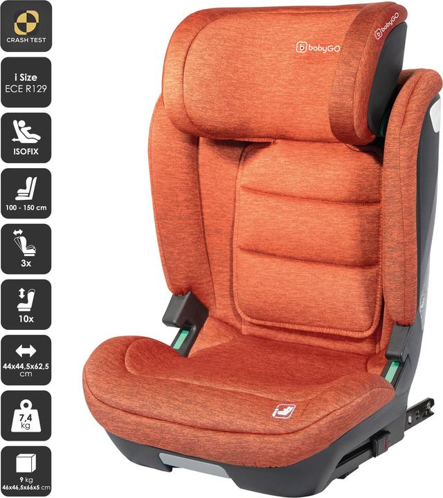 Actual product image BabyGo Motion Isize Isofix copper (Child seat, ECE R129/i-Size Standard)