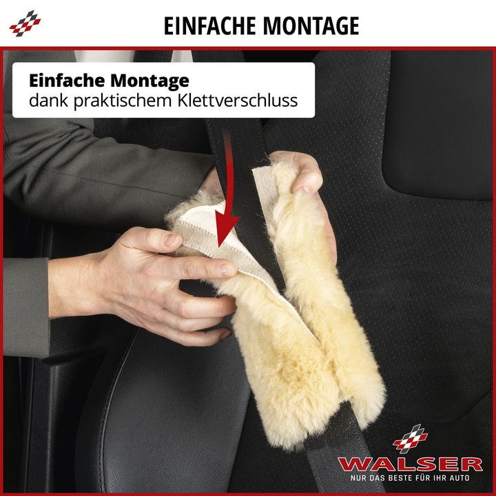 Produktbild Walser Gurtpolster Millie aus Lammfell, 2 Stück schwarz