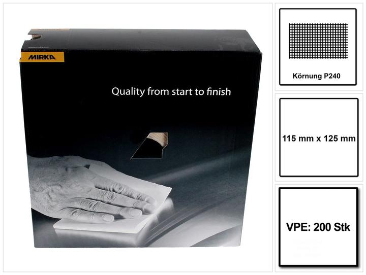 Actual product image Mirka Goldflex Soft 115x125mm P240 200pcs ( 2912707025 ) hand pad roll perforated (P240)