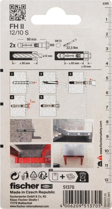 Actual product image Fischer SB Nylon plug Duopower with angled hooks (2 pcs.)