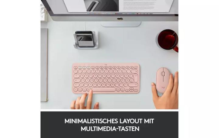 Immagine prodotto Logitech K380 per Mac Tastiera Bluetooth multi-dispositivo - ROSE - CENTRALE (CH) (CH, Senza fili)