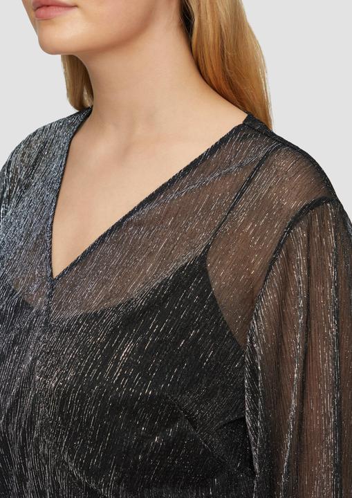 Produktbild S.Oliver Kleid Langes Meshkleid mit Glitzergarn und Smok-Detail (50)