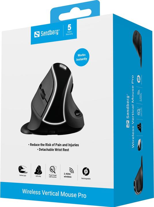 Actual product image Sandberg Vertical Mouse Pro (Wireless)