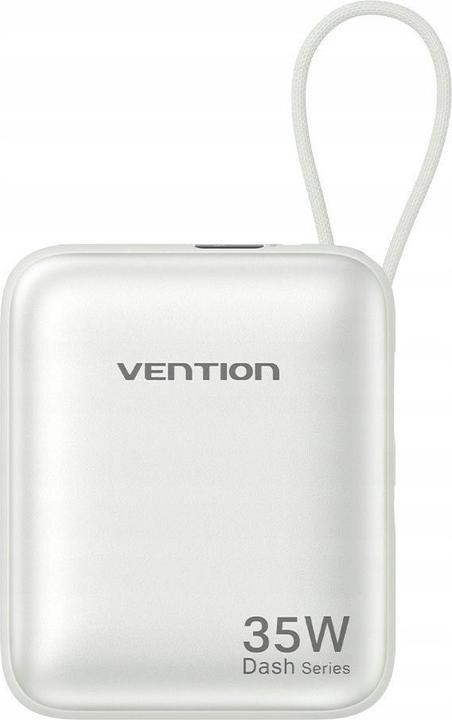 Produktbild Vention Powerbank 10000mAh 35W PD z wbudowanym kablem USB-C beżowy (10000 mAh, 35 W, 38.50 Wh)