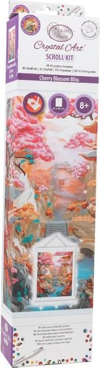 Actual product image Craft Buddy Cherry Blossom Bliss, 35x45cm Crystal Art Scroll