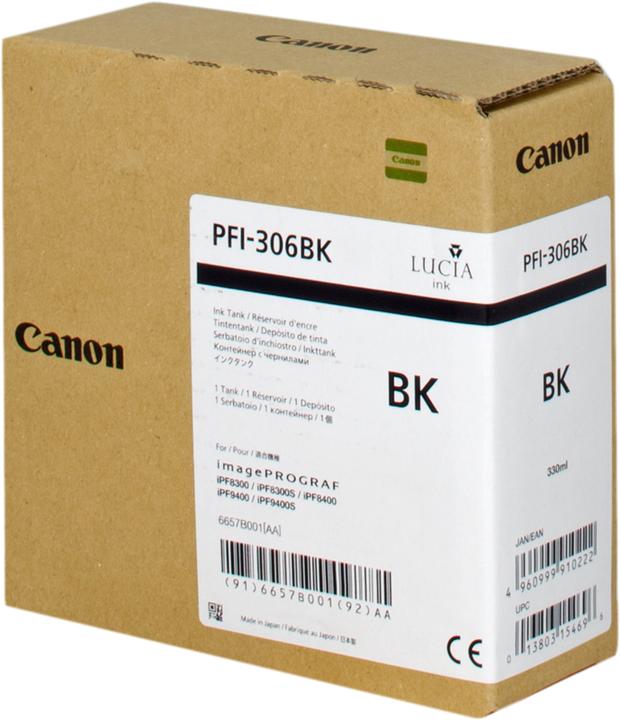 Produktbild Canon Tinte Large Format schwarz Orig.Nr. PFI-306BK (BK)