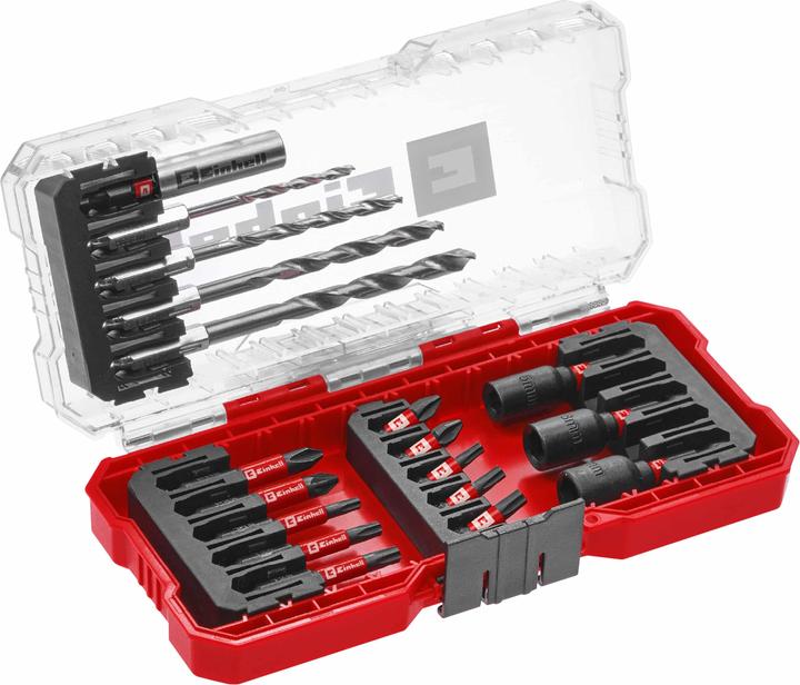 Image du produit Einhell Jeu de douilles à embout 1/4" (6,3 mm) 18 pièces 108709 (6 mm, 3 mm, 5 mm, 4 mm)