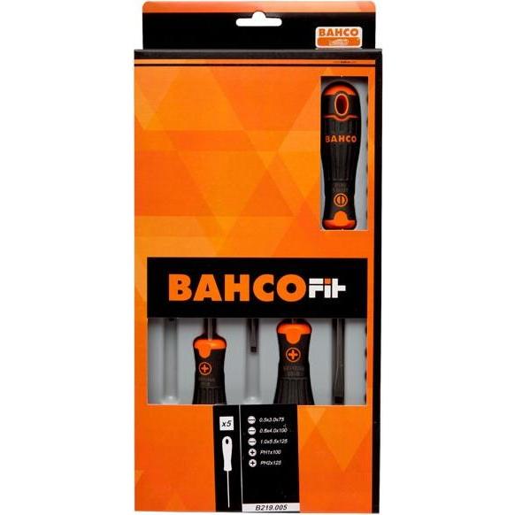 Bahco, Cacciavite, 5pcs Screwdriver Set Slot/Ph (Fessura croce Phillipps (PH))