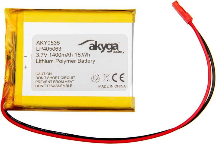Actual product image Akyga LP405063 Akkupack x Spezial-Akku LiPo 3.7 V 1400 mAh (3.70 V, 1400 mAh)