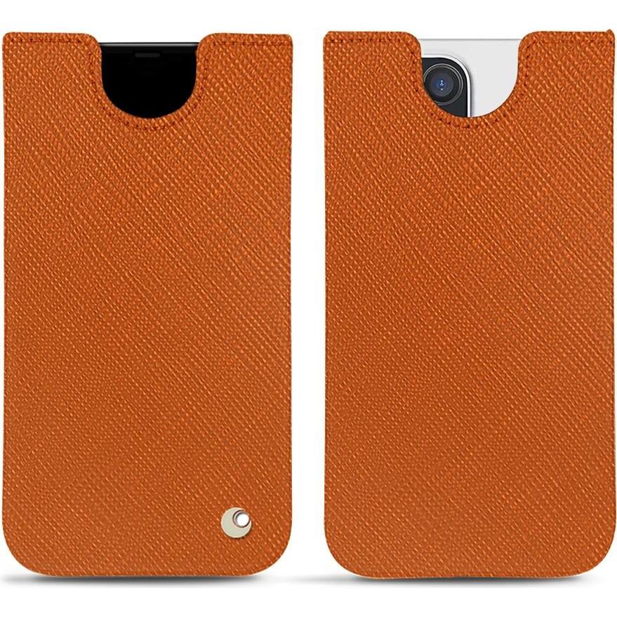 Noreve Lederschutzhülle (Apple iPhone 12 Pro Max), Smartphone Hülle, Orange
