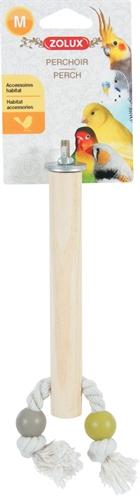 Zolux Zitstok Hout Met Touw Assorti