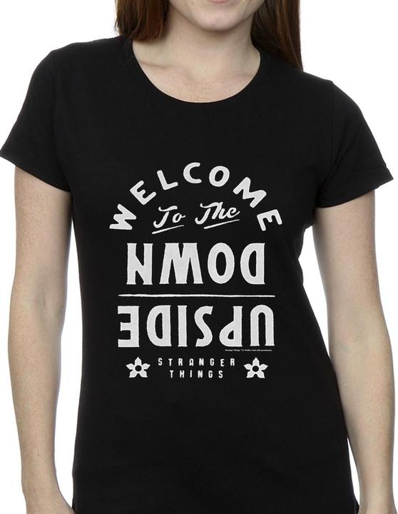 Actual product image Netflix Womens/Ladies Stranger Things Welcome To The Upside Down Cotton T-Shirt (L)