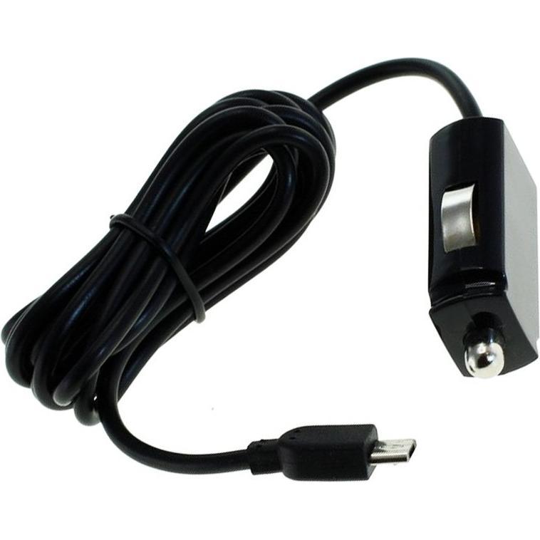 AccuCell 12 Volt KFZ-Ladekabel mit Micro-USB Stecker, Auto Adapter, Schwarz