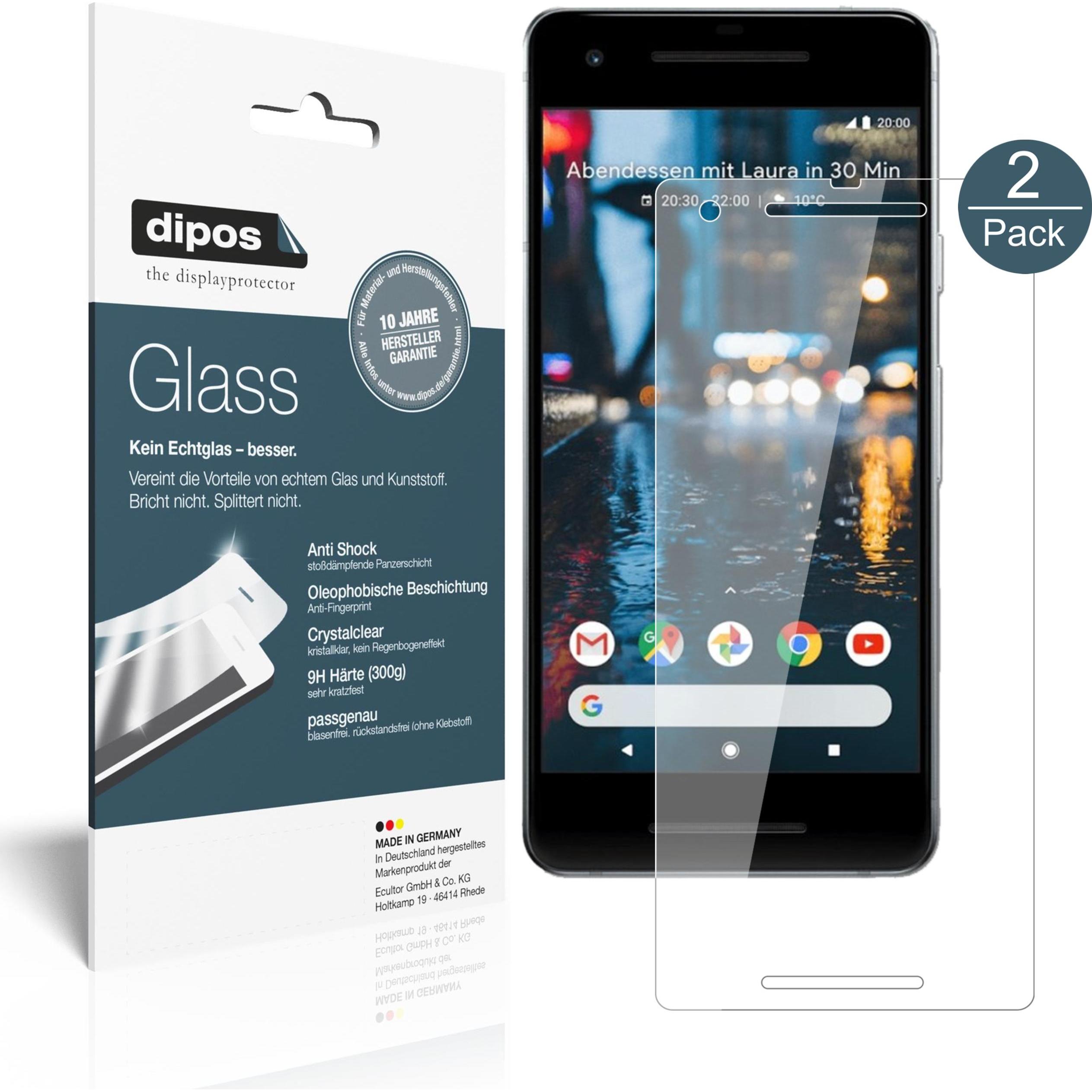 Dipos Displayschutz Anti-Shock (1 Stück, Google Pixel 2), Smartphone Schutzfolie, Transparent
