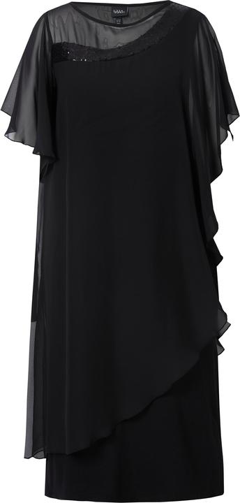 Produktbild Ulla Popken Abendkleid, doppellagig, U-Boot-Ausschnitt, Flügel-Halbarm (46, 48)