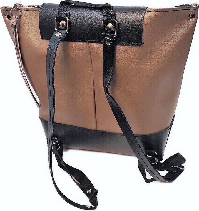 Actual product image Tooitaly Fashion Backpack Upcycling from Recycled PET Bottles from the Sea No.25 Hand Made in Ital