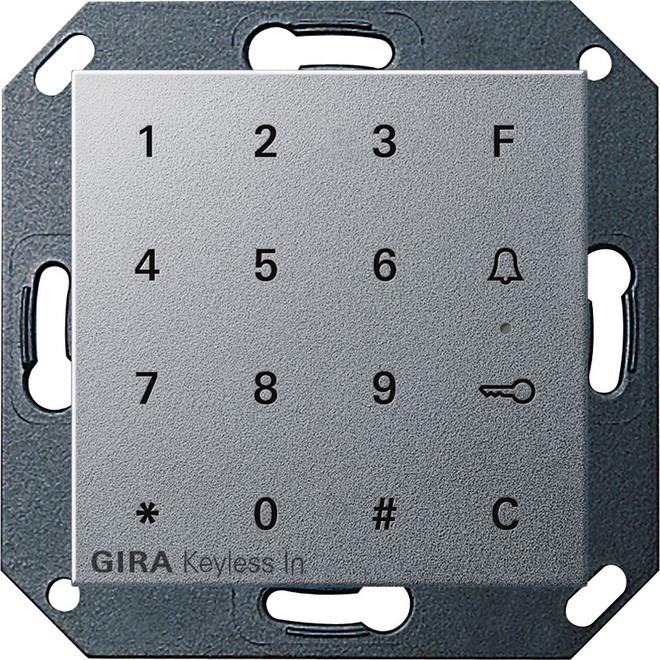 Image du produit Gira Clavier à code Keyless In Système 55 F Alu (Combinaison électronique de chiffres)