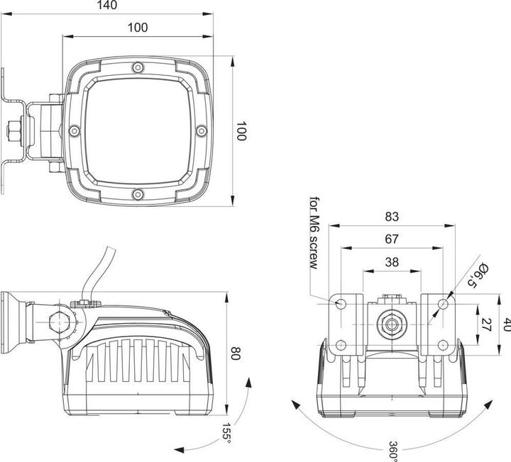 Produktbild Fristom LED Arbeitsscheinwerfer ALU 12 olt (2800 lm)
