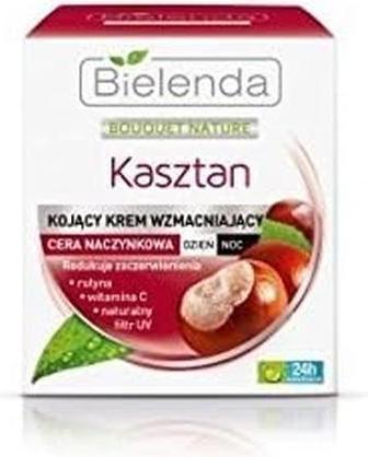 Actual product image Bielenda Bouquet Nature Soothing Strengthening Cream For Capillary Complexion Day/Night Chestnut (50 ml, 24h cream)