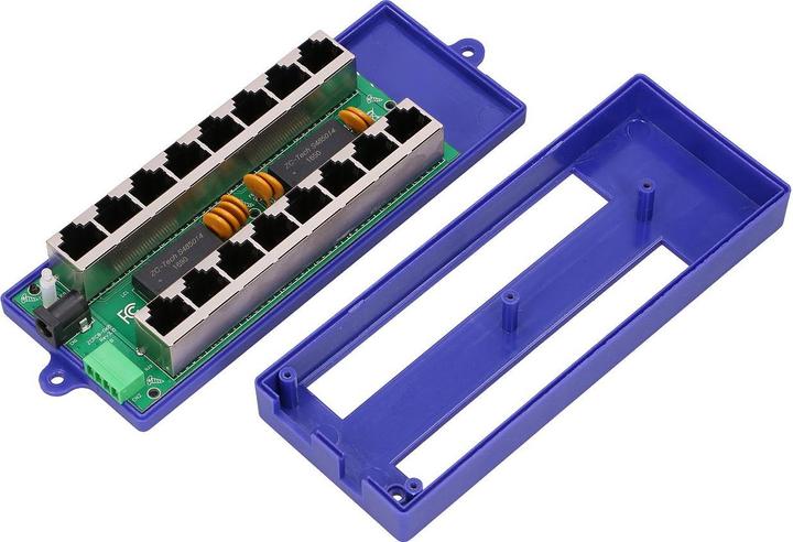 Produktbild Extralink POE INJECTOR 8 PORT GIGABIT MODE B - - 8-Port Fast Ethernet, Gigabit Ethernet (802.3af (PoE), 48 W)