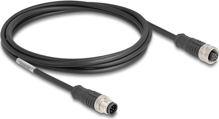 Produktbild Delock M12 Kabel A-kodiert 8 Pin Stecker zu Buchse PVC 2 m (CAT5e, 2 m)