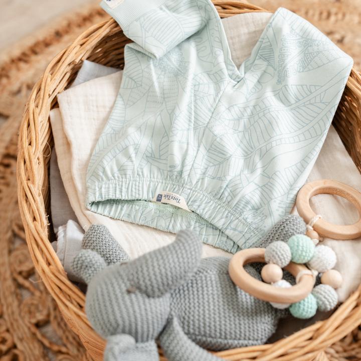 Immagine prodotto TotsTale Premium 5-teiliges Babyset aus Bio-Baumwolle – für Neugeborene – Hose, Mütze, Body u.m. (50, 56, 62, 68)