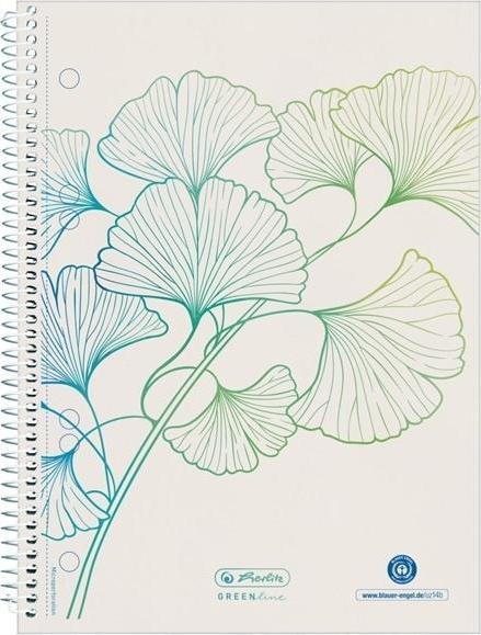 Produktbild Herlitz Spiralnotizbuch A5/70K kr GreenLine (5 Stück) (A5)