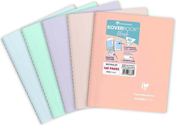 Produktbild Clairefontaine Koverbook Blush (A5, Liniert, Weicher Einband)